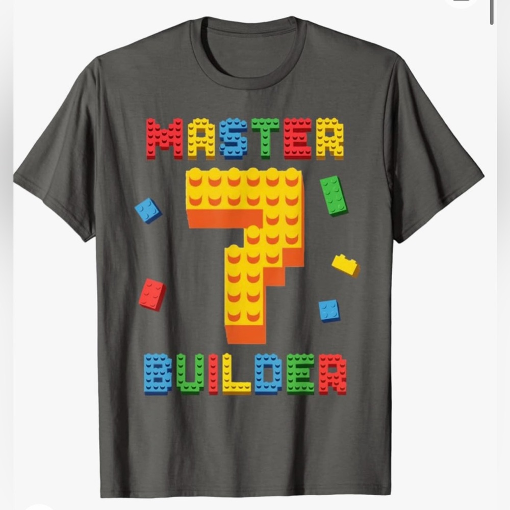 Master builder block birthday shirt